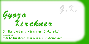 gyozo kirchner business card